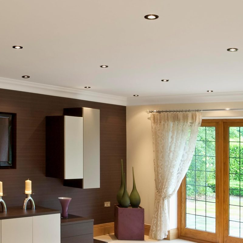 3-Inch 5 CCT Ultra-Thin Recessed LED Downlight | 400 Lumens, Slim J-Boxless Light, Rated, 5 Color Temperatures Selectable 2700K/3000K/3500K/4000K/5000K, Dimmable, Black Housing, Includes J-Box