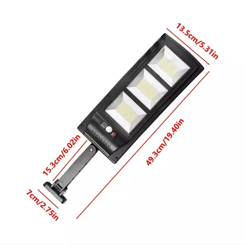 360LED Outdoor Solar Street Light | IP67 Waterproof, 6500K Sensor, Dusk to Dawn, Remote Control, Semi-Flush Mount, Perfect for Courtyard, Patio, Garden, Christmas Gift