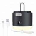 Portable Camping Fan with Night Light, Rechargeable Battery, Detachable Blades, Dual Function Mini Camping Light & Fan, Ideal for Outdoor Camping, Tent and Canopy Use