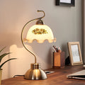 Table lamp, width approx. 17.32 inches, height 5.71 inches, vintage bedside lamp, with LED bulb, suitable for reading