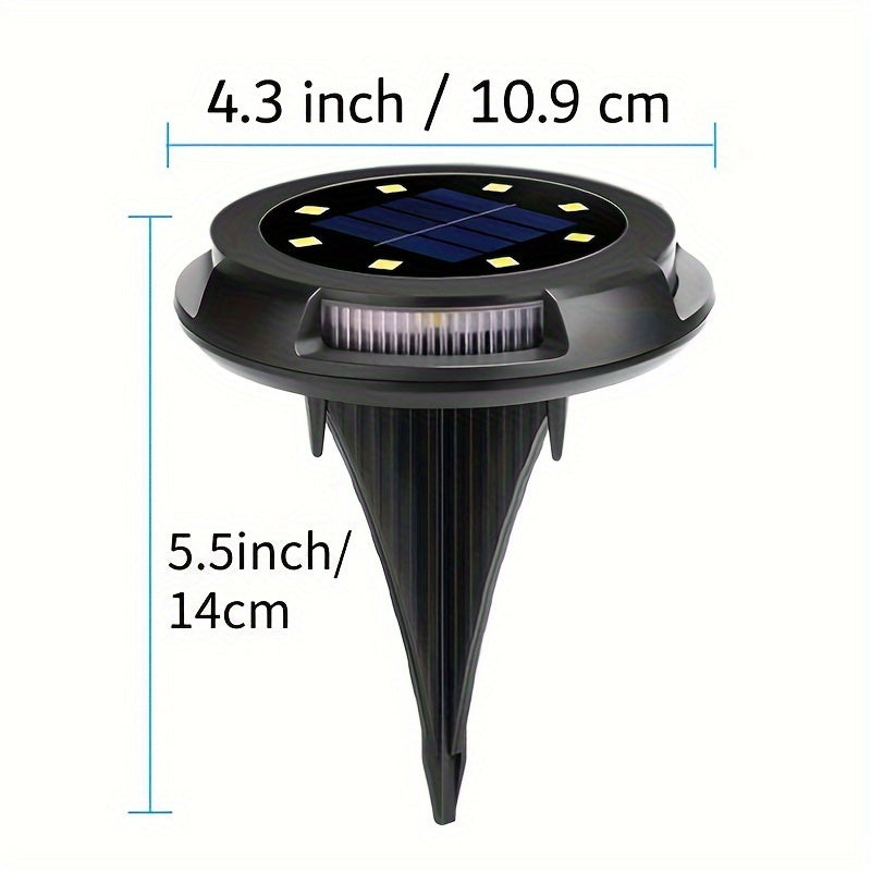 Blue Solar Outdoor Light Path Light 12-Pack, High Brightness Solar Ground Light Uplight Side Light, IP67 Waterproof Solar Deck Light, Suitable for Halloween Decoration