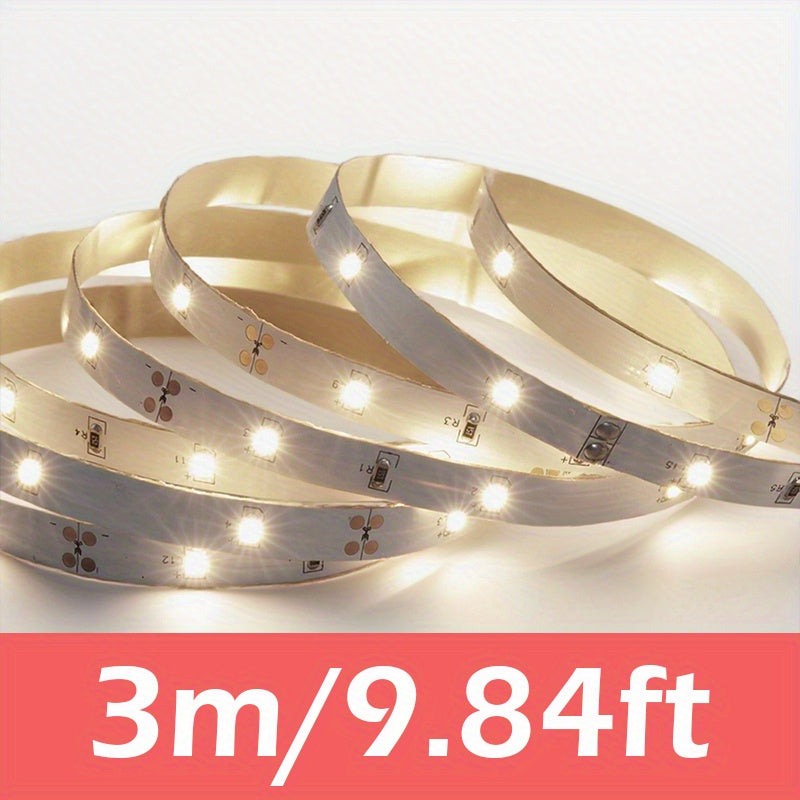 5V USB供电柔性LED灯带，每米30颗SMD2835灯珠，白色和暖白色可选，适用于卧室、电视背光、厨房、镜子和家居装饰