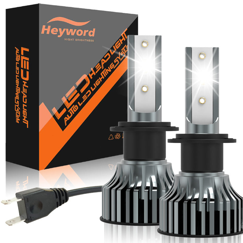 Heyword 2 Sets H7, H1, H3, H4, H8/H9/H11, 9005, 9006, 9012 LED Car Headlight Fog Light, Low Beam, High Beam, Color Temperatures: 4300K/Warm Light, 3000K/Yellow Light, 8000K/Blue Light, 25000K/Ice Blue, 6000K/White Light