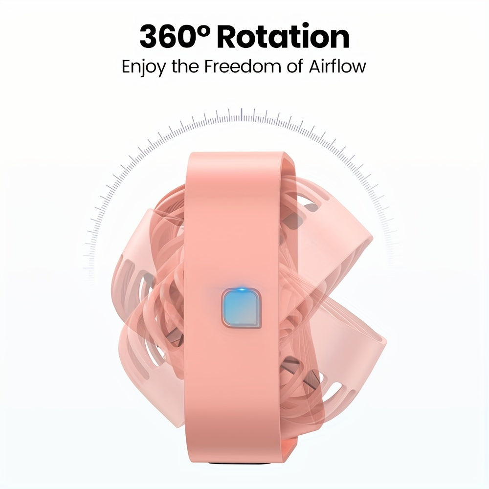 RV Fan, TOPK K51 Mini USB Desk Fan, Premium Brushless Motor, Quiet Operation, High Airflow, Elegant Design, Perfect for Bedroom or Personal Use on Small Tables