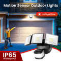 SYVIO Outdoor Flood Light, LED Security Light Coverage Area 4500 sq ft, 4500 Lumens / 30 Watts, IP65 Rating, 240 Degree / 50 ft Detection Range, 3 Modes (Dusk to Dawn), Suitable for Patio Garden, Garage and Backyard FT Area Lighting