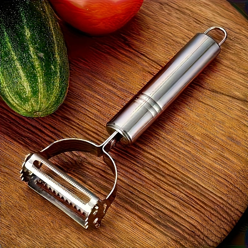 Stainless Steel Multifunctional Kitchen Tool – Sharp Peeler & Slicer for Potatoes, Carrots & More – Ergonomic Handle for Easy Grip & Efficient Food Prep, Food Slicer | Stylish Design | Durable Peeler, Vegetable Slicer (Usable in All 4 Seasons)