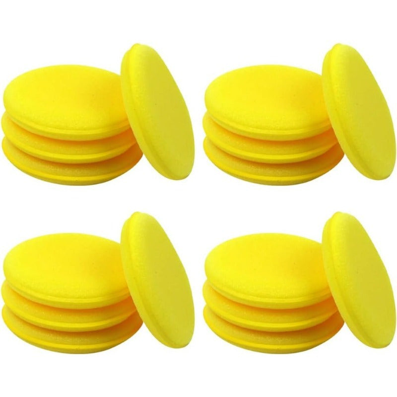 Car Polishing Sponge Pad Soft Foam Applicator Pad Round Wax Applicator Pad Sponge Vehicle Polishing Pad Car Cleaning Pad Car Glass Cleaning Sponge