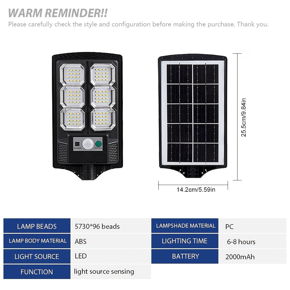 2-Piece / 1-Piece - Outdoor Solar Light, Yard Wall Light, LED Floodlight, Dusk to Dawn, with Wide-Angle Motion Sensor and Remote Control, Solar Powered Street Light - Perfect for Yard Lighting, Garden, Villa, Shop Gate, Parking Lot