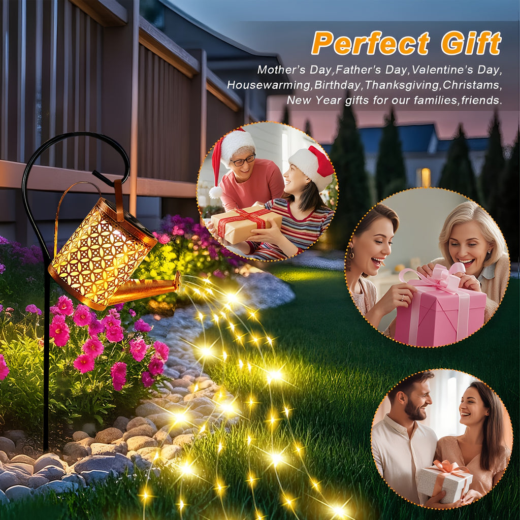1pc Solar LED Kettle Light, Solar Garden Light, Solar Decorative Light, Outdoor Solar Hanging Light, Metal Solar Landscape Light, Perfect for Decorative Lighting of Courtyard, Garden, Lawn, Patio, Terrace, Pathways, Streets.