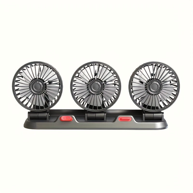 New Upgraded High Air Flow USB Fan, Adjustable Up and Down, Three-Headed Yellow Fan Blades, Fast Cooling Effect