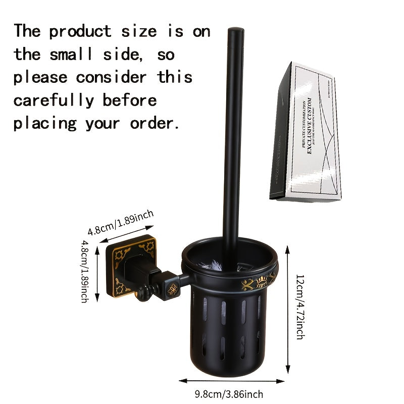 Wall Mount Toilet Brush Set - Home Design Focused on Reaching Hard-to-Reach Areas, Luxury & Flexible Cleaning, No Corner Missed in Bathroom
