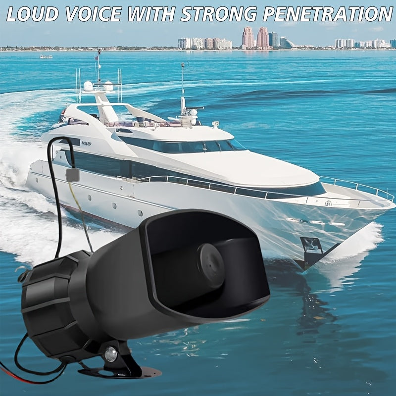 [2025 New] 12V Universal Vehicle Alarm Horn Speaker - 7 Sound Effects, One-Key Switch! Perfect for Motorcycles, Cars, Trucks, RVs & Modified Vehicles, Easy Installation