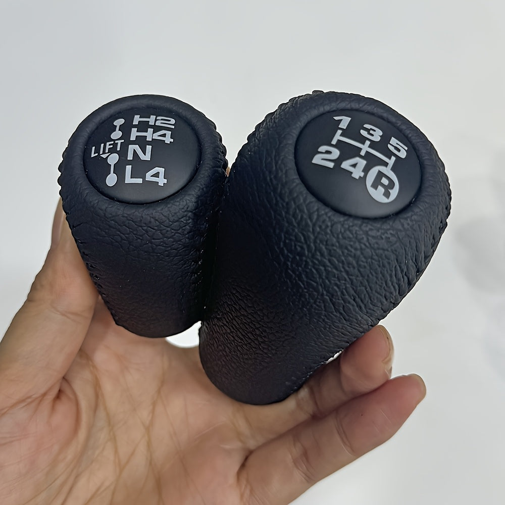 Silicone Gear Shift Knob Cover, Black Leather, Compatible with Land Cruiser 70 Series LC70 LC76 LC79, Durable Vehicle Accessory, Shift Lever Cover, Land Cruiser Specific