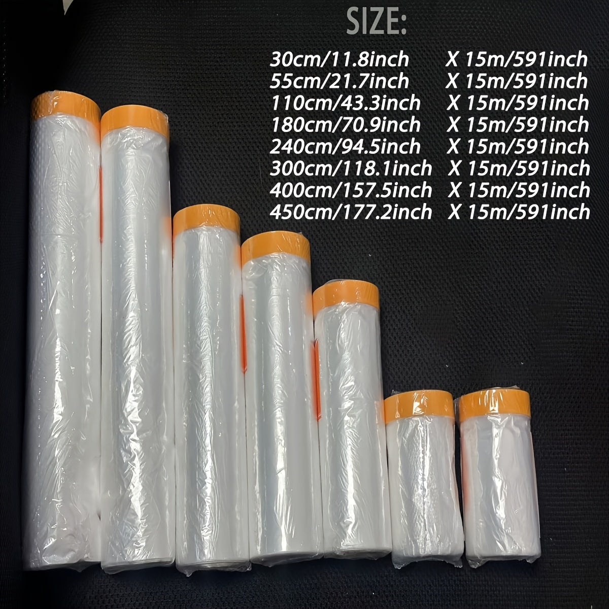 一卷预粘遮蔽膜，用于涂漆滴落的粘性塑料，以及用于家具和墙壁的多功能遮蔽纸