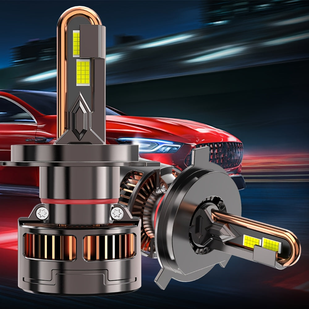 2-Pack H11 LED Headlights for Vehicles, Providing 60000 Lumens Brightness, Compatible with H1, H4, H7 and H11. Features Dual Copper Tube Heat Dissipation, 380W High Power, High/Low Beam Options, 1000% Brighter than Standard Lights