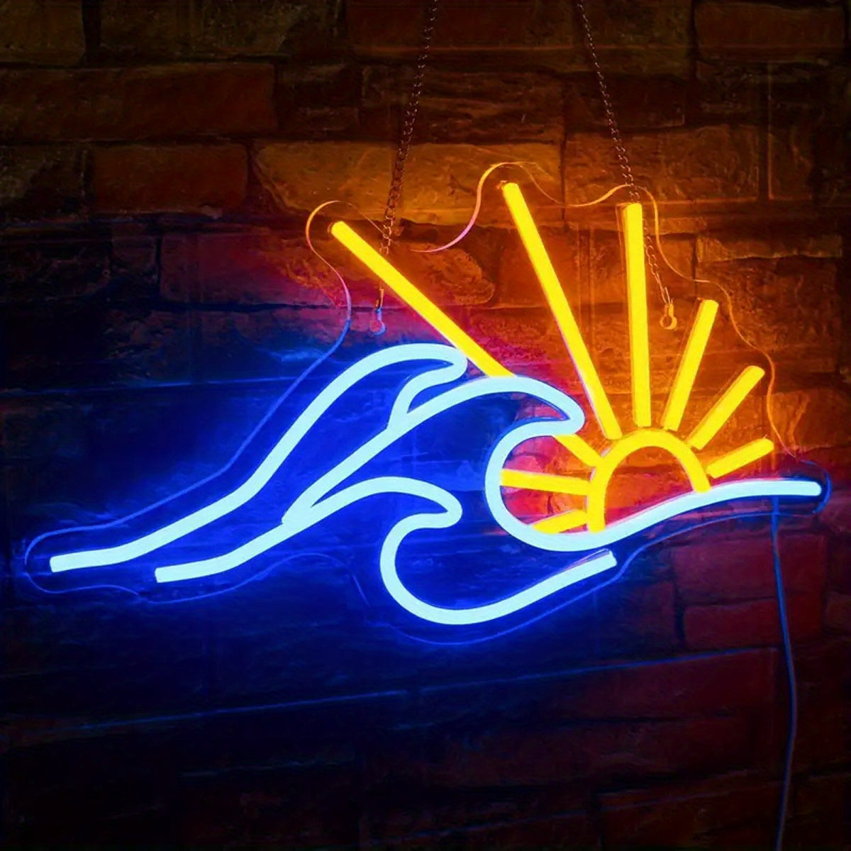 Multi-color changing LED neon tube light — neon decoration suitable for home, bars, parties, weddings, Valentine‘s Day, birthdays, equipped with simple button control and energy-saving LED lighting