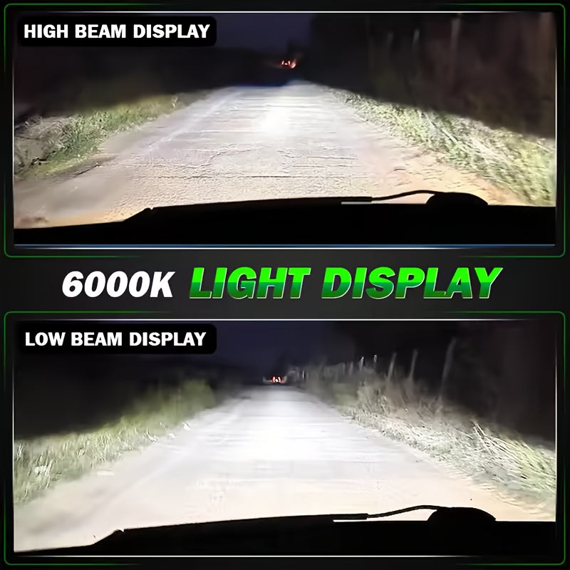 RAFFISHER 2-Pack H4 H7 LED Headlights, 480W High Power, 50000LM Brightness, Compatible with Canbus and Various Models Including H1, H11, H8, H9, HB3 9005, HB4 9006, 12V, 6000K Turbo Light, for Vehicles