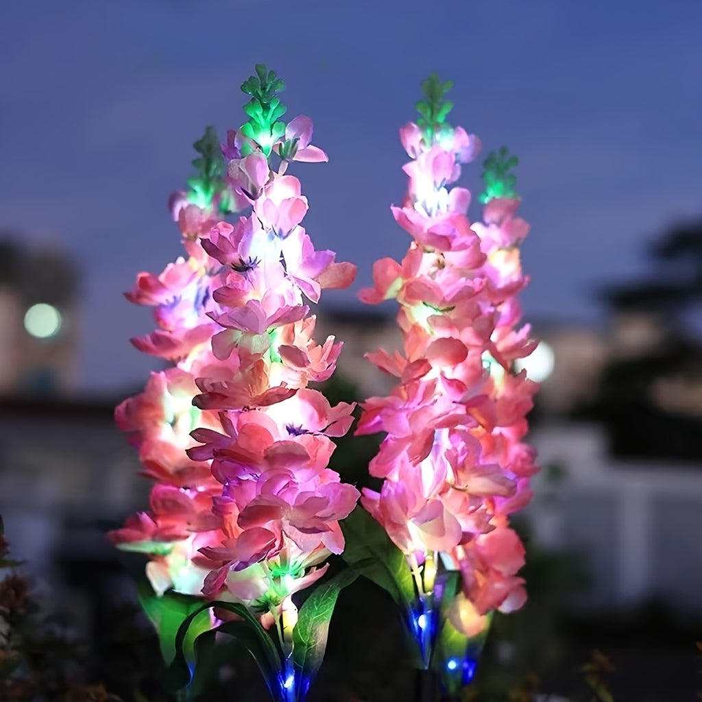 太阳能彩色雏菊插地灯，花园草坪花灯，户外景观灯，适用于花园、庭院、露台、公园、草地装饰、节日氛围布置