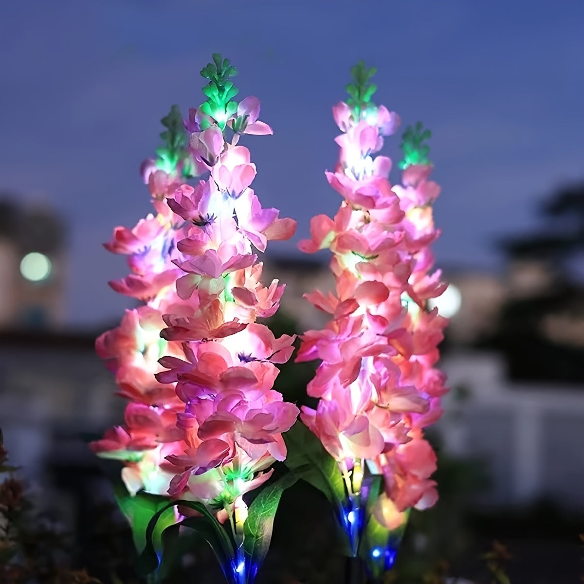 太阳能彩色雏菊插地灯，花园草坪花灯，户外景观灯，适用于花园、庭院、露台、公园、草地装饰、节日氛围布置