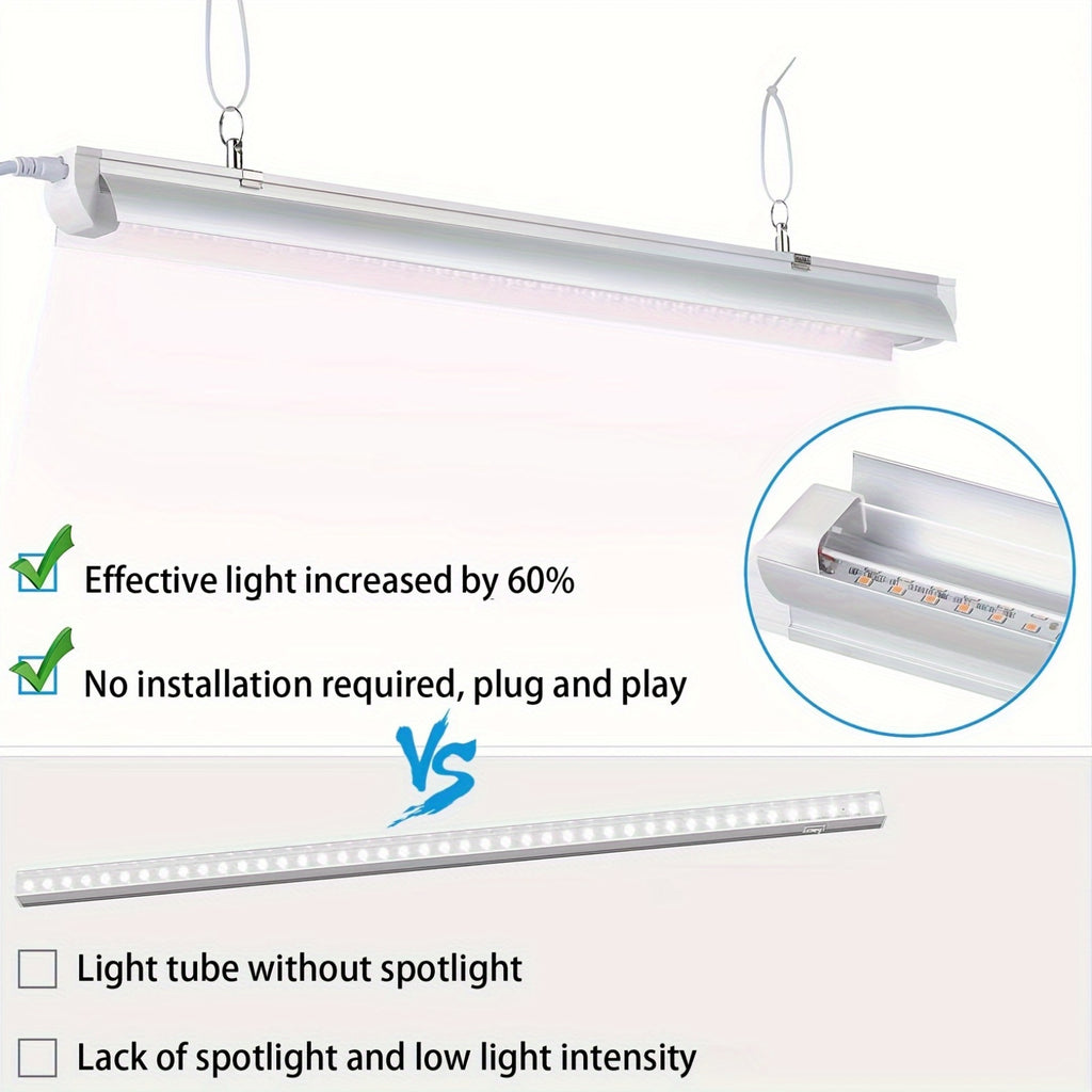 Indoor Plant Grow Light, 4ft T8, 270W (6 x 45W, 1620W Equivalent), Full Spectrum Sunlight Plant Light, LED Indoor Plant Grow Light for Greenhouse, 6-Pack