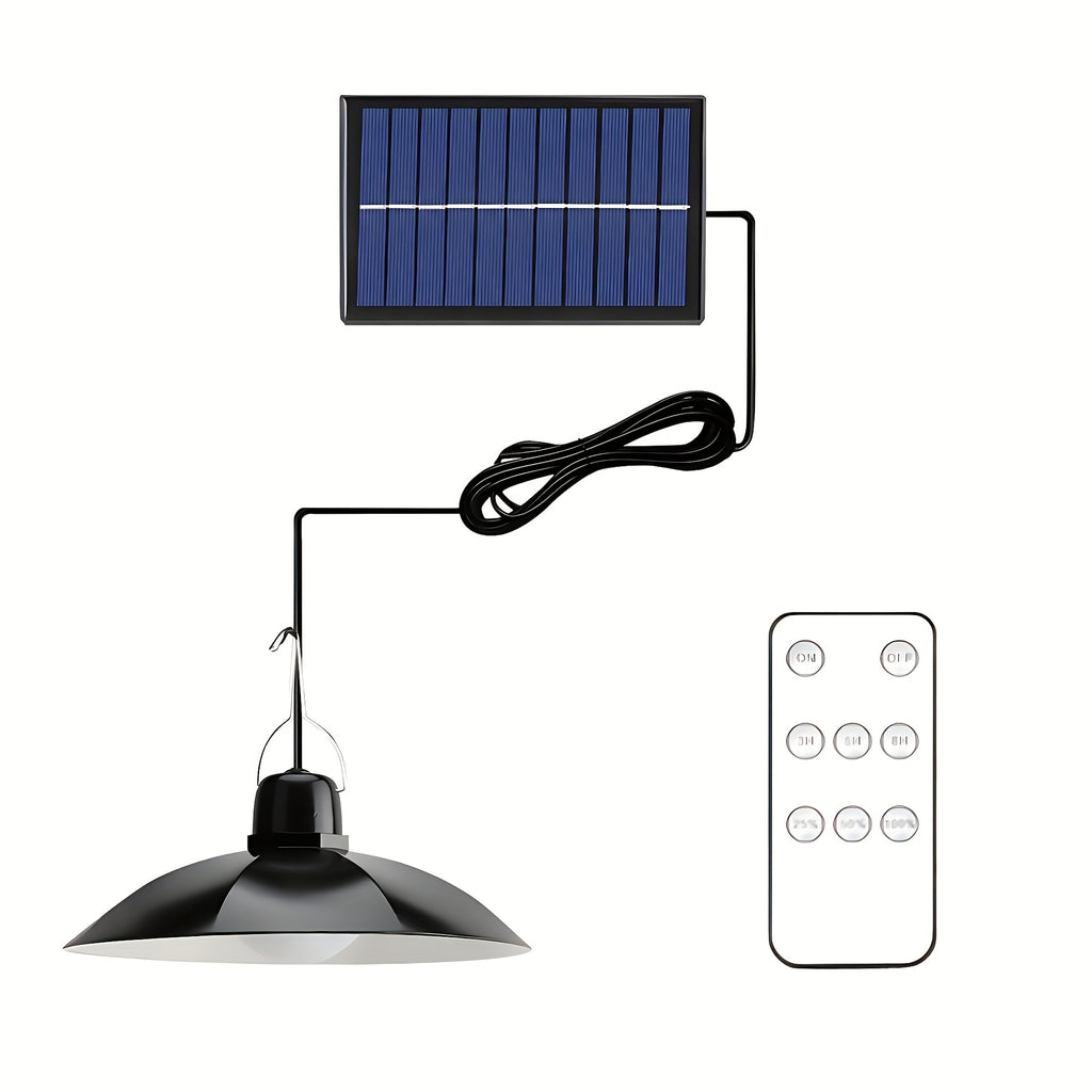 Solar Pendant Light Commercial Lighting Commercial Street and Area Lighting, Commercial Patio Light, Garage Light, Switch Control, White Light, with Installation Hardware, Perfect for Barns, Storage Rooms, Courtyards, Corridors, Gardens
