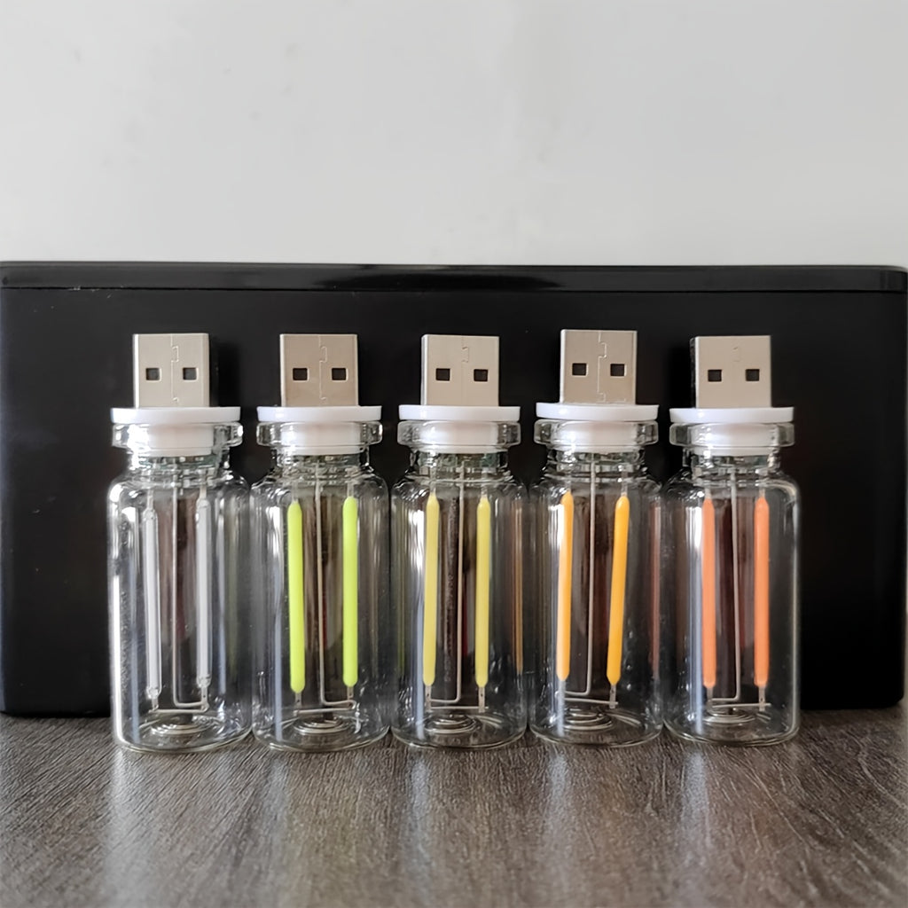 RGB vintage tube ambiance light, cyberpunk style, USB powered, multi-color changing desktop decorative night light, creative gift, bedroom lighting / party decoration / DIY project multi-purpose, preferred gift for Christmas