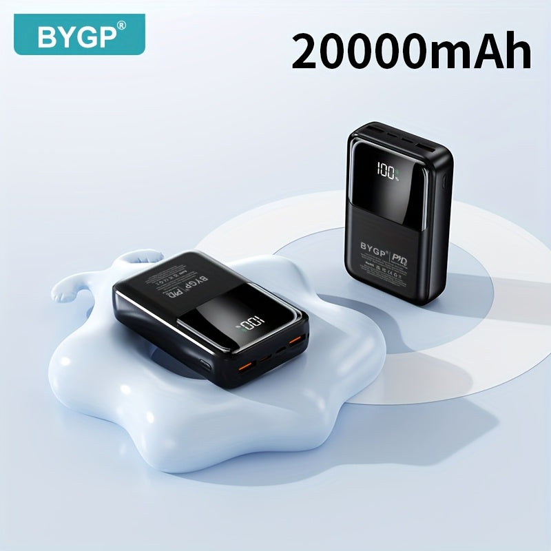Ultra fast charging mobile power bank 10000mAh/20000mAh - suitable for iPhone PD 20W and Android QC2.0/22.5W, (USB-A/Type-C/mccio) port, LED display screen, outdoor camping emergency backup battery pack