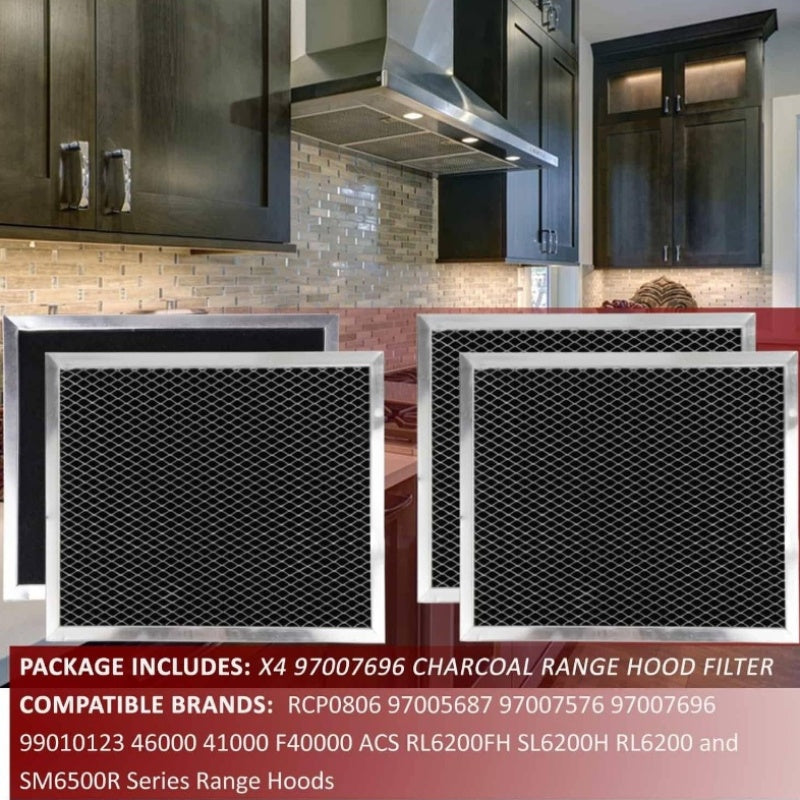 4-Pack 97007696 Smoke-Type Range Hood – Compatible with Broan 6105C