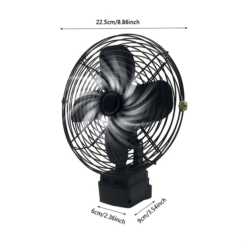 Portable RV Fan, Cordless Fan with Low Voltage Protection, Dual USB Ports (No Battery), Ideal for RV Kitchen Use