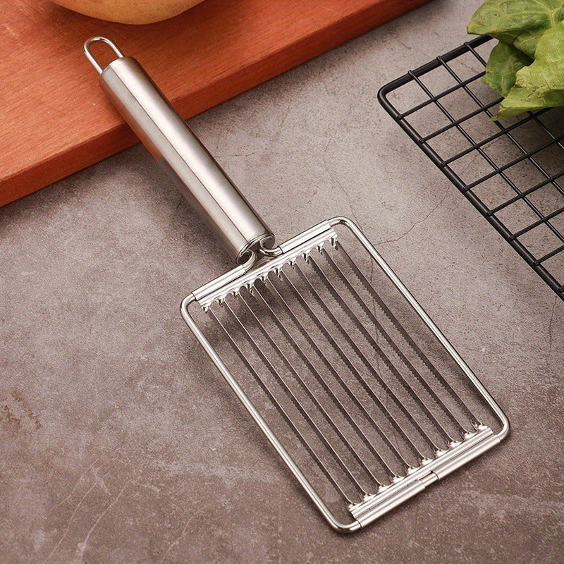 Stainless Steel Tomato Slicer, Manual Fruit Vegetable Cutter, Egg Slicer, Kitchen Gadget for Perfect Slicing and Dicing. Ideal for Salad, Sandwich and Breakfast Prep. Manual Slicer, Modern Durable Kitchen Utensil, Vegetable Cutter
