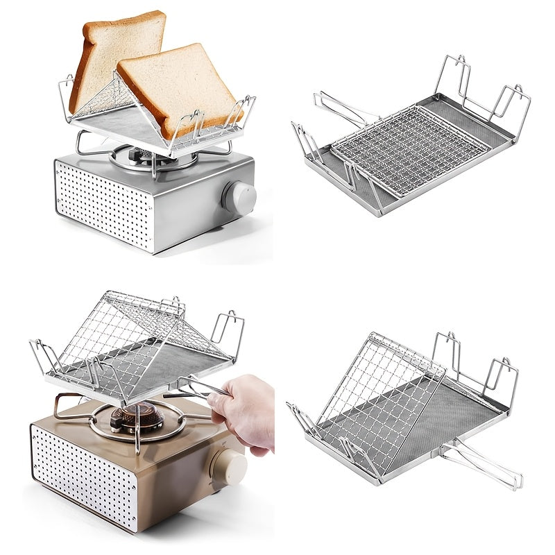 Foldable Portable Camping Stove Toaster – Perfect for Hiking, Picnic & Outdoor Use/