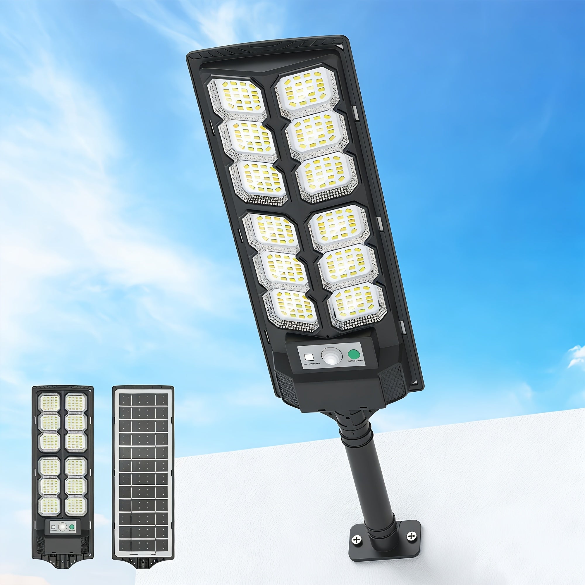 Outdoor Waterproof Solar Light, 2500 Lumen Outdoor LED Floodlight, Supports “Dusk-to-Dawn” Auto Mode and Remote Control; Ideal Solar Security Lighting for Courtyards, Rural Patios, Farmhouses, Fences and Landscape Decoration.