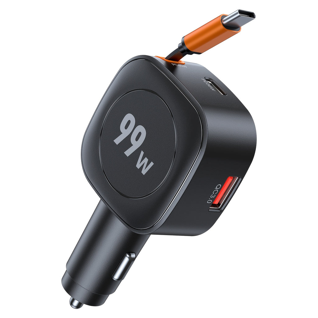 Car Charger, car telescoping charger, car digital display charger, fast charging car intelligent charger, dual USB, 99W multi-hole fast charging at the same time