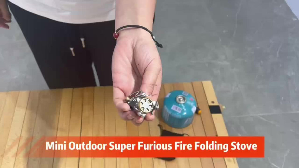 Ultra-Light Mini Camping Stove, Portable Foldable Outdoor Hiking Gas Stove, Backpacking Cooking Tool, Compact Picnic Stove, Easy to Set Up, Outdoor Water Boiling Equipment