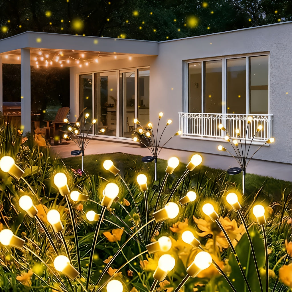 olar Firefly Light with 10/8/6 LEDs, IP54 Wind-Driven Lawn Light, Courtyard Garden Ground Light, Ambient Camping Light, Garden Decoration, Lawn Accent, Whimsical Lighting, Solar Light, Durable Plastic, LED Lawn Light, Wind Light
