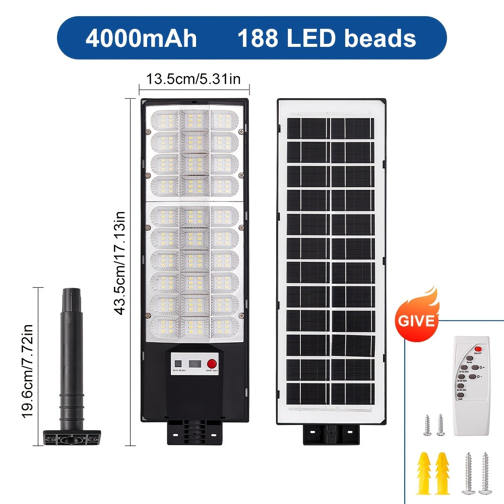 One Solar Sensor Light | Home Courtyard Light | Super Bright LED Lighting | Outdoor Street Light, with Motion Sensor and Auto On/Off Switch, Remote Control, IP65, Perfect for Garden, Garage, Patio, Backyard, Doorway