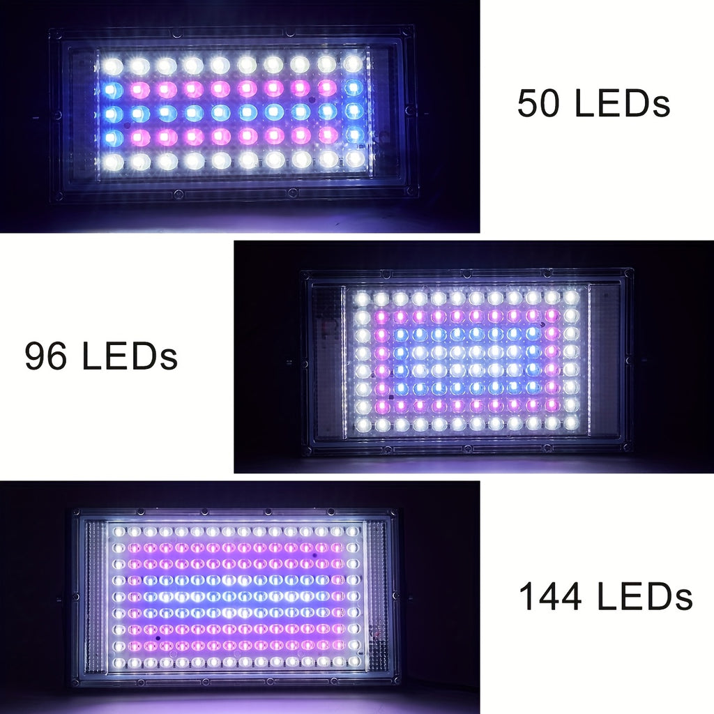 1-4 Pack 50/96/144 LED Full Spectrum Plant Grow Light, Ideal for Indoor Plant Seed Germination, Blooming and Fruiting, Equipped with 59 Inch Power Cord, USB Plug and Switch, Low Voltage 5V