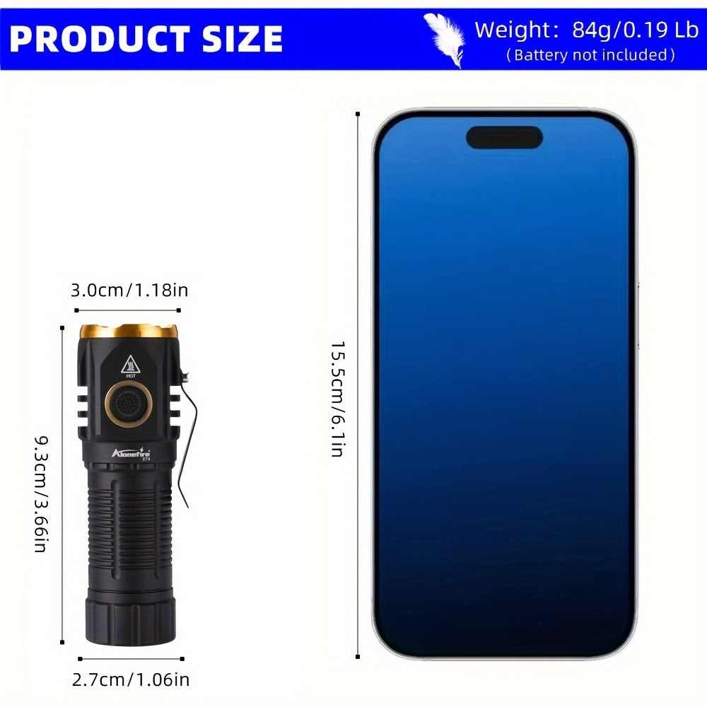 4X LED Flashlight is Compact & Powerful, with Type-C USB Rechargeable Design, Portable Clip & Magnetic Base. Perfect for Nighttime Illumination, Whether for Outdoor Adventures or Home Repairs.