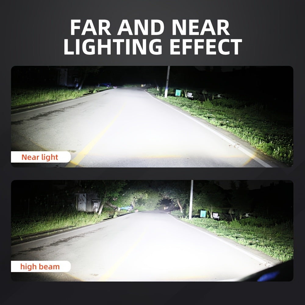 CROSSPASSION 2-Pack High Power Aluminum Alloy LED Car Headlights 9005/HB3 9006/HB4 H1 H4 H7 H11 High/Low Beam COB High Brightness Chip, 6000K White Light, Built-in Driver, Plug-and-Play