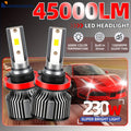 CROSSPASSION 2/4-Pack 230W Super Bright Car Headlights, 9005/HB3 9006/HB4 H1 H4 H7 H11 H13 9007 High/Low Beam CSP LED Headlights, 6000K White All-in-One Driver, Easy to Install, No Battery Included