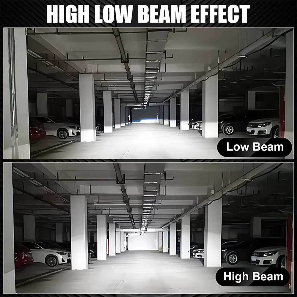 2Pcs 59500 Lumens High Brightness H7/H18-QP006 9005/HB3 9006/HB4 H1 H4 LED Bulbs, 300W Power, Super Bright 6500K White Light, High/Low Beam CSP LED Headlights, Long-Lasting Durability, Aluminum Construction