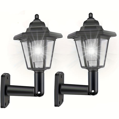 1/2 Pack Solar Outdoor Small Hexagon Palace Light, Outdoor Landscape Garden Decorative Light, Solar Light Outdoor LED Solar Wall Light, Vintage Light, Waterproof Outdoor Solar Street Light, Eco-Friendly Energy Saving, Perfect for Lawn
