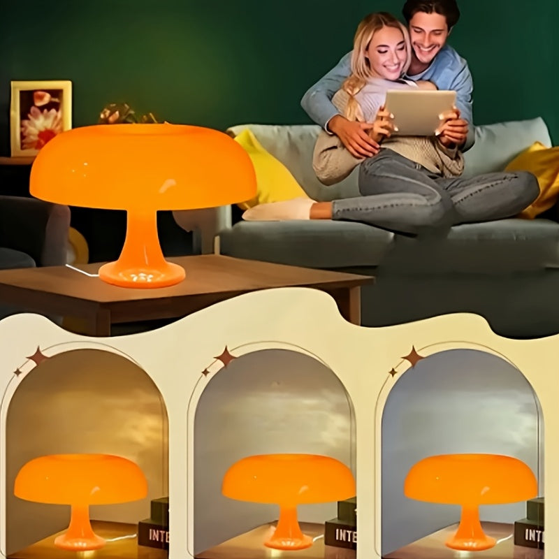 1 piece living room decorative lighting modern minimalist table lamp LED mushroom table lamp, desktop lighting lamp, for Christmas home decoration, Christmas ornament, room decoration, hotel bedroom bedside lamp