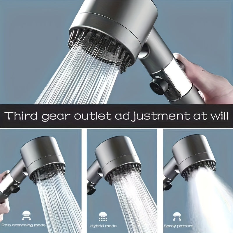 High Pressure Shower Head with Turbo Spray - Wall Mount, No Power Needed, 6-Stage Water Filter, Skin-Friendly - Rain Shower Set with 68-inch Hose