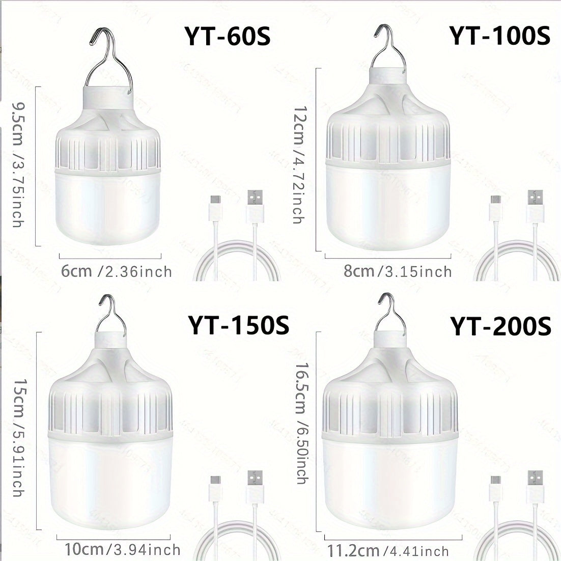 One Rechargeable Light Bulb Lamp, Portable Night Light, High Brightness Lamp with Hook, for Outdoor, BBQ, Party, Emergency, Adventure, Campus Gathering, Camping, Gift