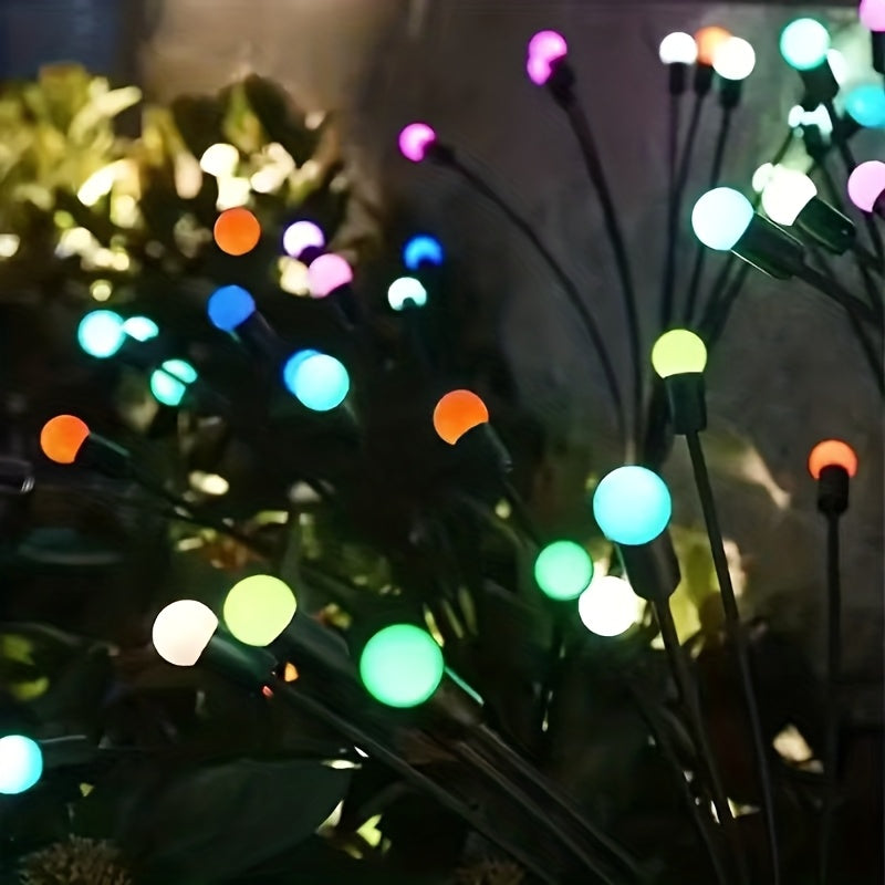 FACHOI 8/12 LED Solar Firefly Light, Outdoor Solar Lighting Fixture, Perfect for Garden Paths, Parks, Restaurant Decoration, Commercial Lighting, 8 Adjustable Modes, Halloween Decoration, Christmas Decoration