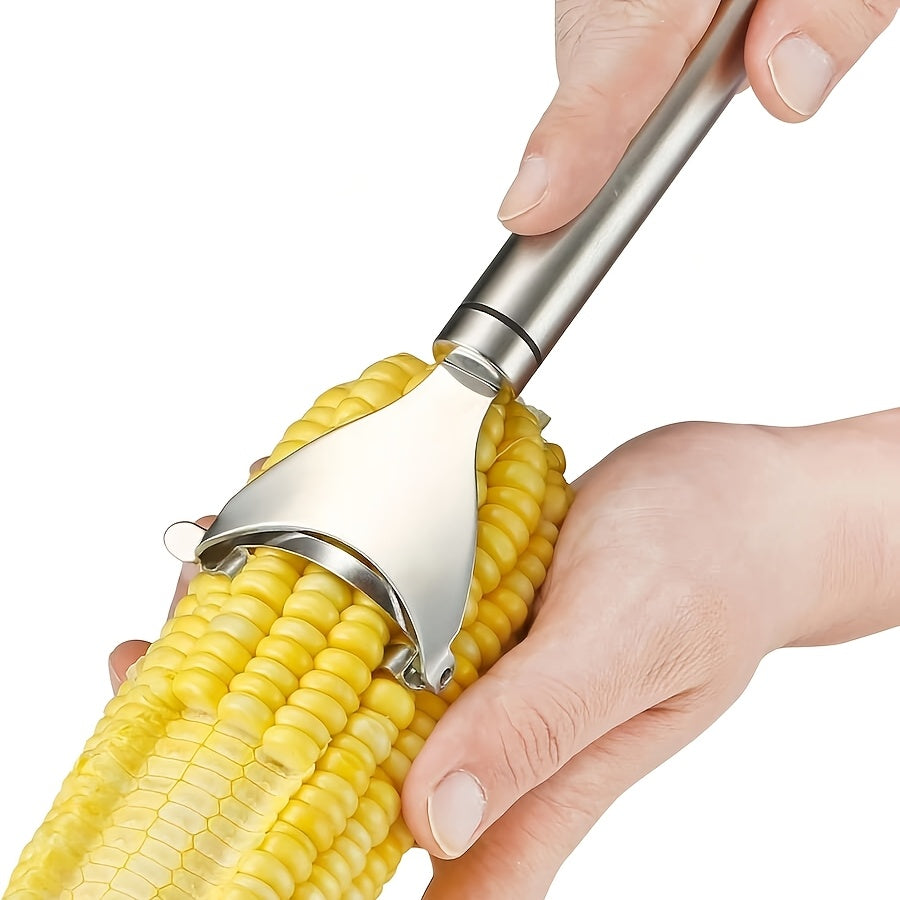 Stainless Steel Corn Peeler – Corn Husker, Corn Kernel Remover, Corn Stripper, Small Home Kitchen Gadget