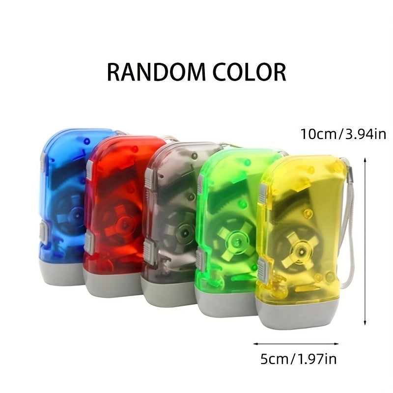 Portable Outdoor Lighting with Bright & Steady Hand-Crank Flashlight, Perfect for Camping and Tents