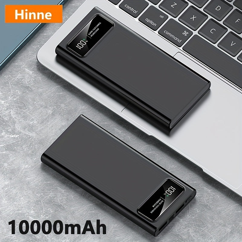 Hinne 10000/20000mAh Portable Power Bank with PD Fast Charging, USB Port, LED Digital Display, Type-C, High-Capacity Outdoor Emergency Backup Battery