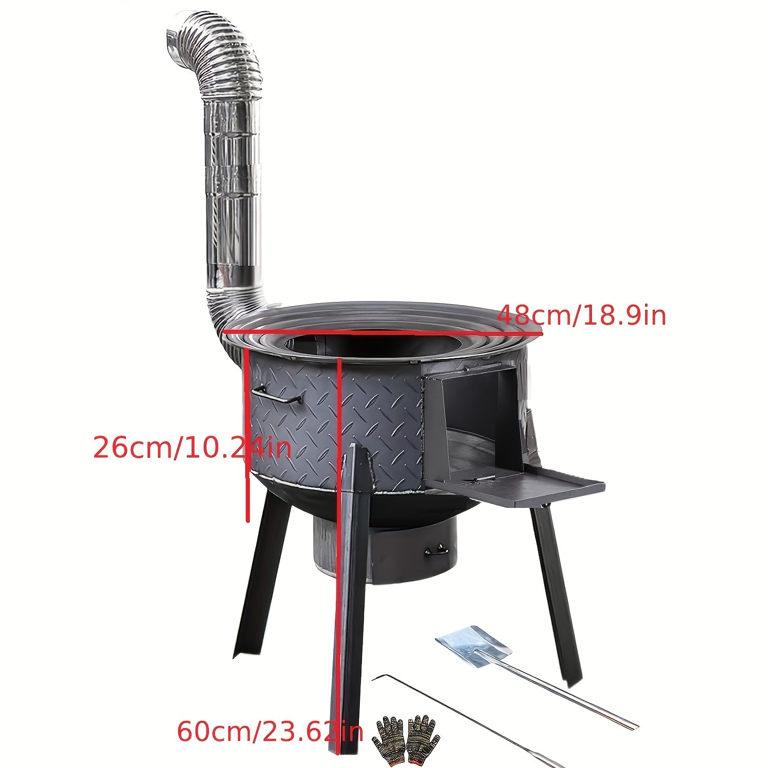 Winter Wood Stove Heating Stove, Indoor & Outdoor Smokeless Earthen Stove for Home, Rural Wood Burning Stove for Kang Heating in Winter